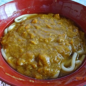 豚バラ肉長ねぎ油揚げカレーうどん